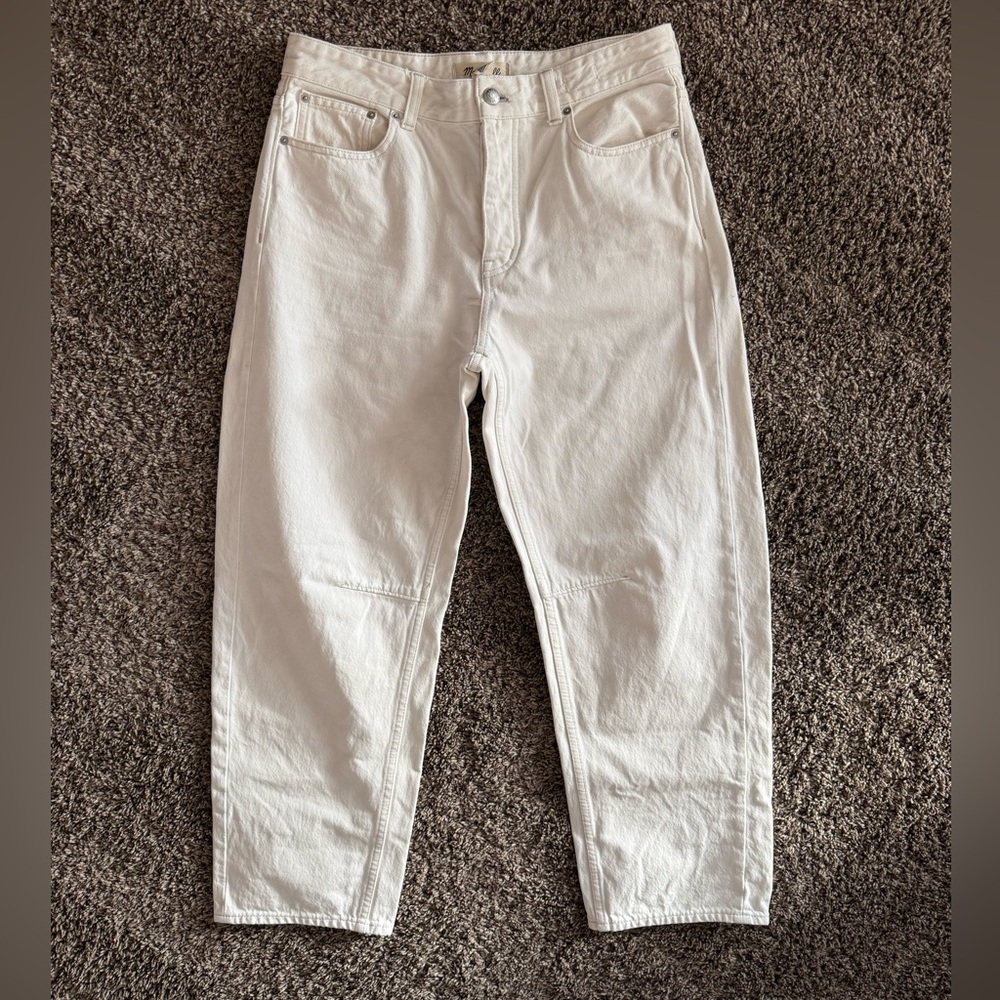 Madewell The Darted Barrel Leg Jean Jean, Vintage Canvas, EUC, 26
